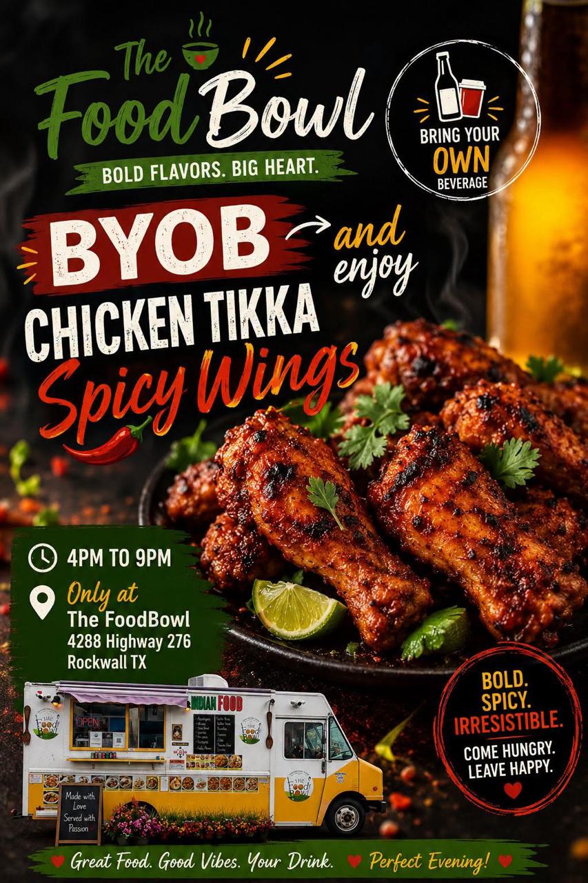 BYOB & Chicken Tikka Spicy Wings